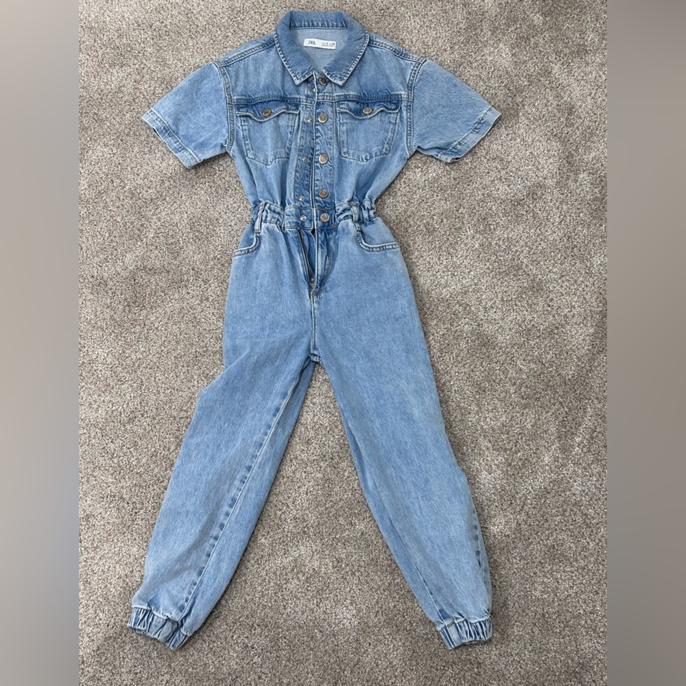Zara Girls Denim Jumpsuit Size 8